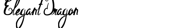 Elegant Dragon font preview